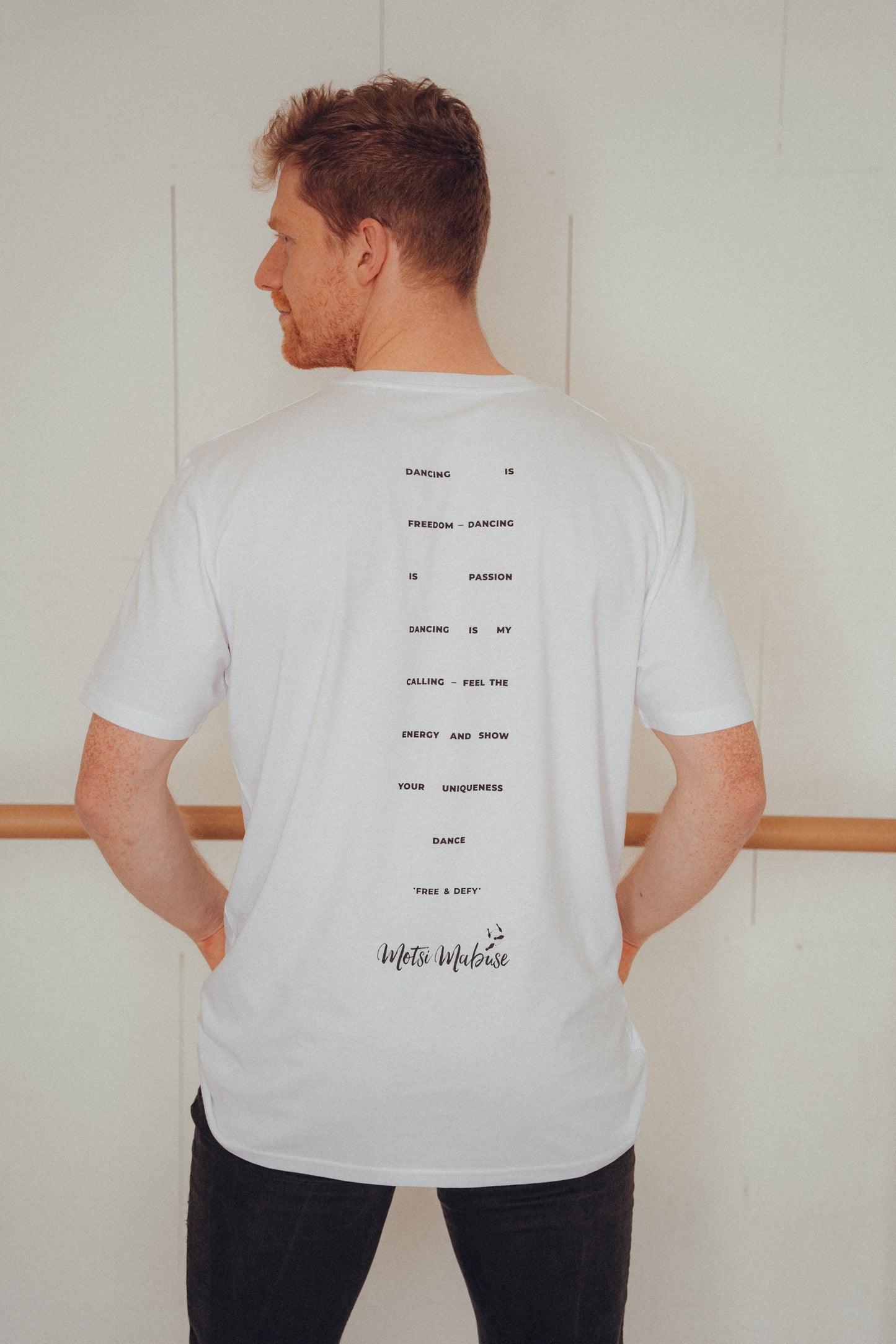 MEN T-SHIRT - WHITE - MOTSI MABUSE TANZSCHULE