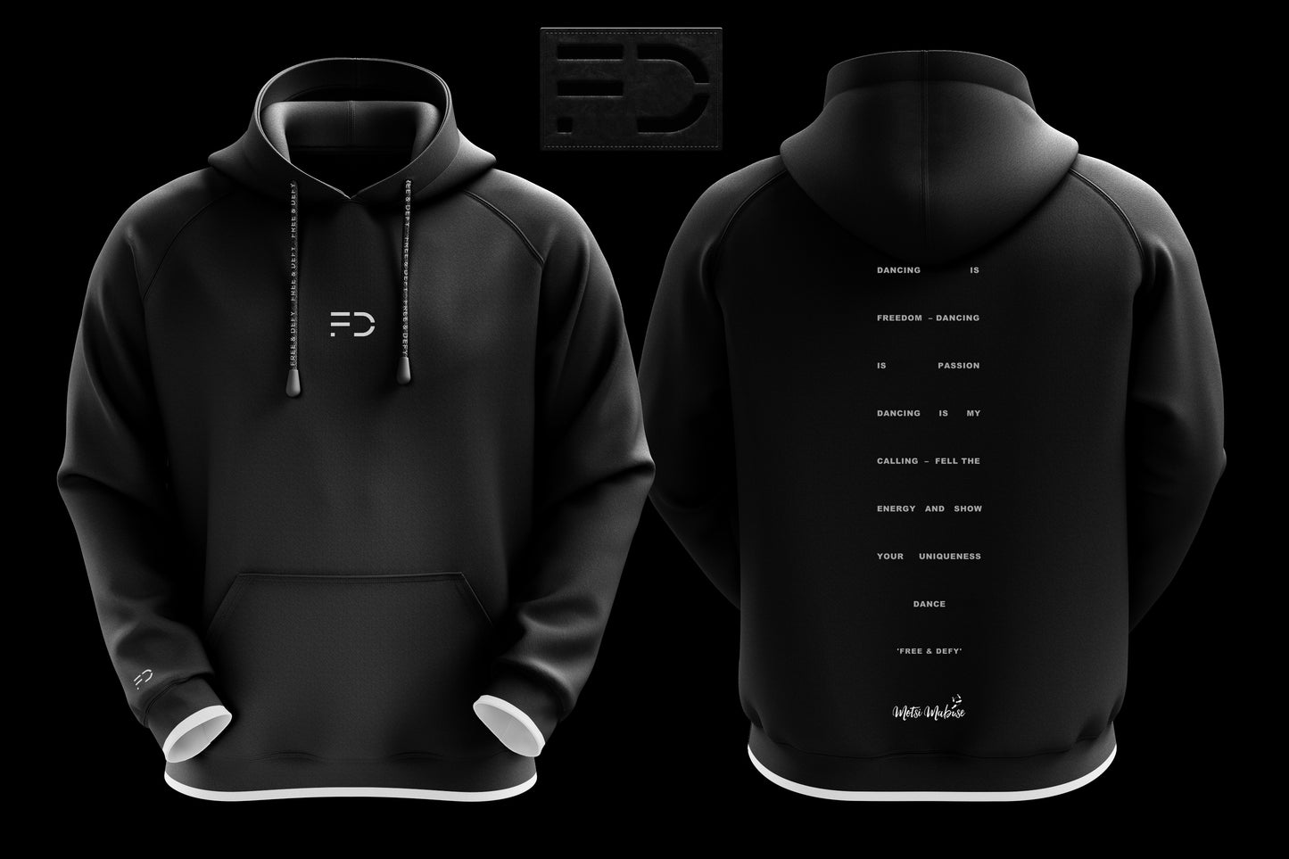 WOMEN HOODIE - BLACK - MOTSI MABUSE TANZSCHULE