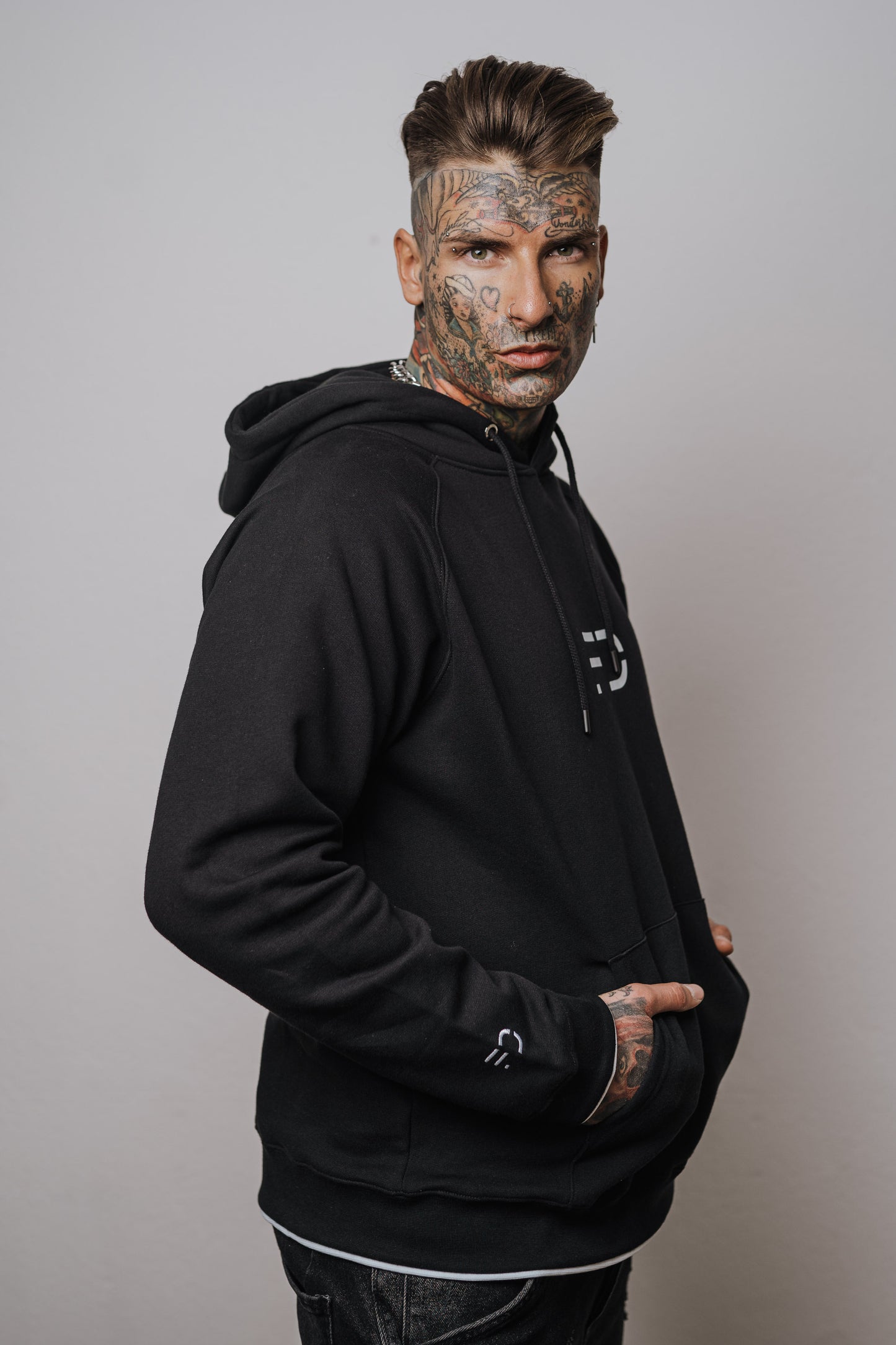 MEN HOODIE - BLACK OVERSIZE