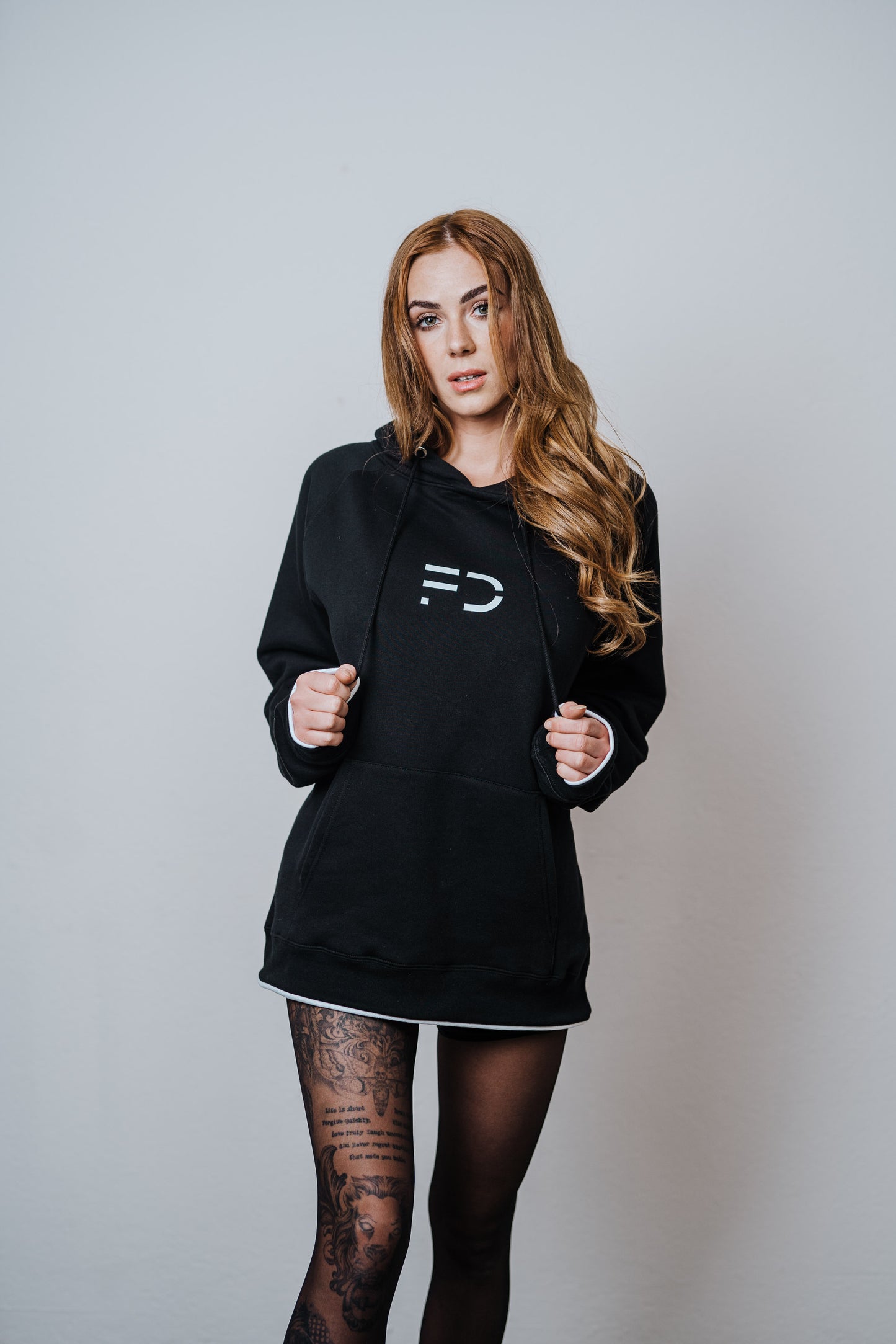 WOMEN HOODIE - BLACK OVERSIZE