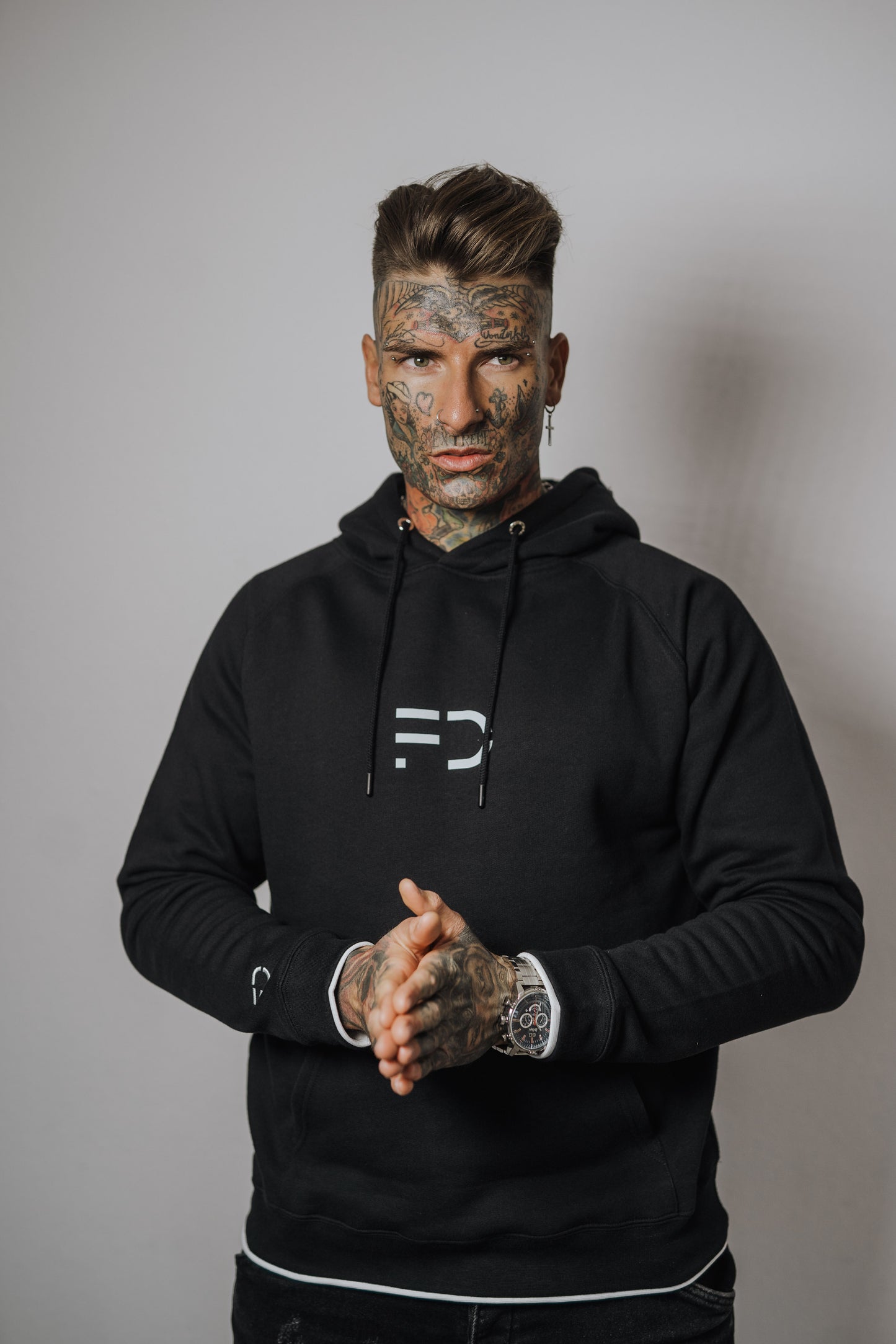 MEN HOODIE - BLACK REGULAR