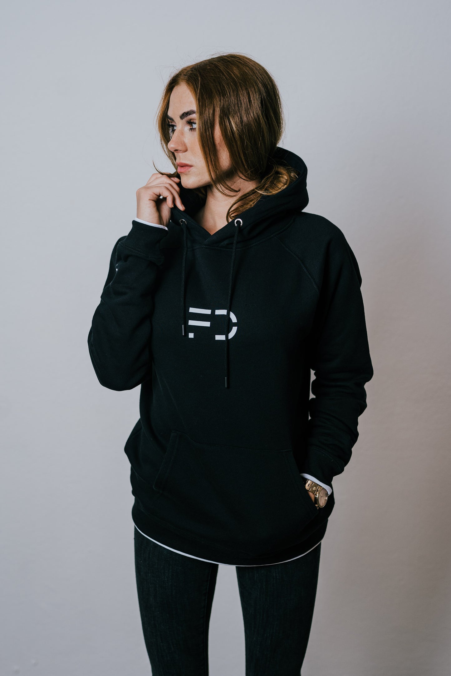 WOMEN HOODIE - BLACK REGULAR