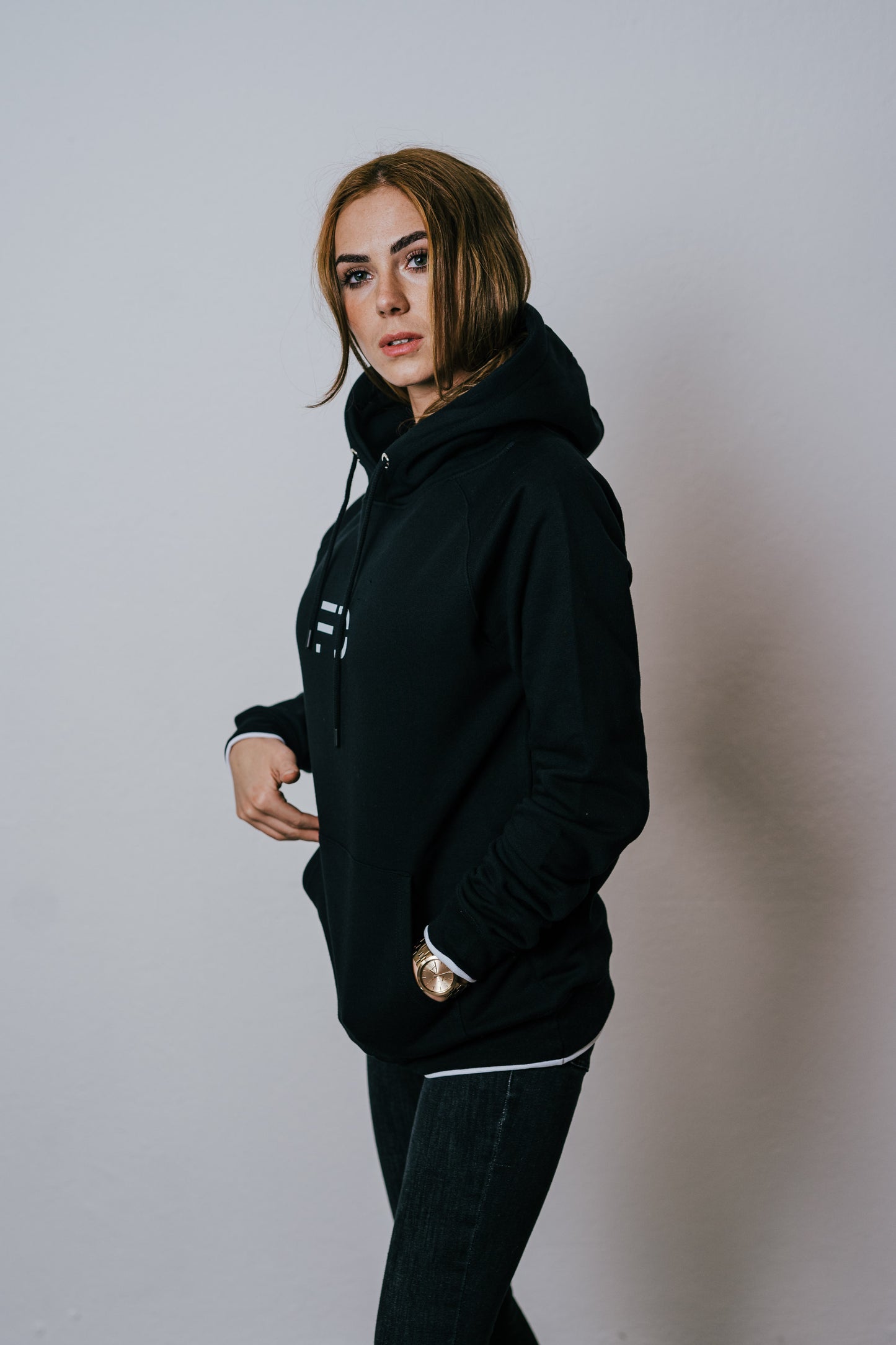 WOMEN HOODIE - BLACK REGULAR