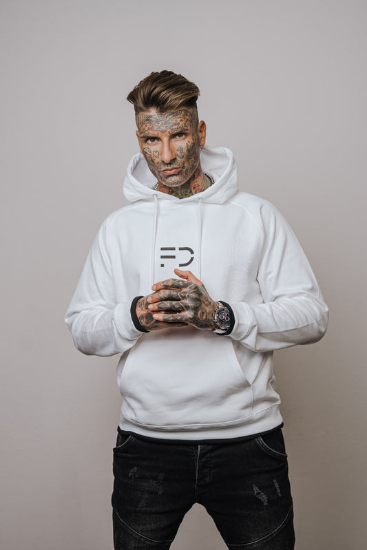 MEN HOODIE - WHITE REGULAR