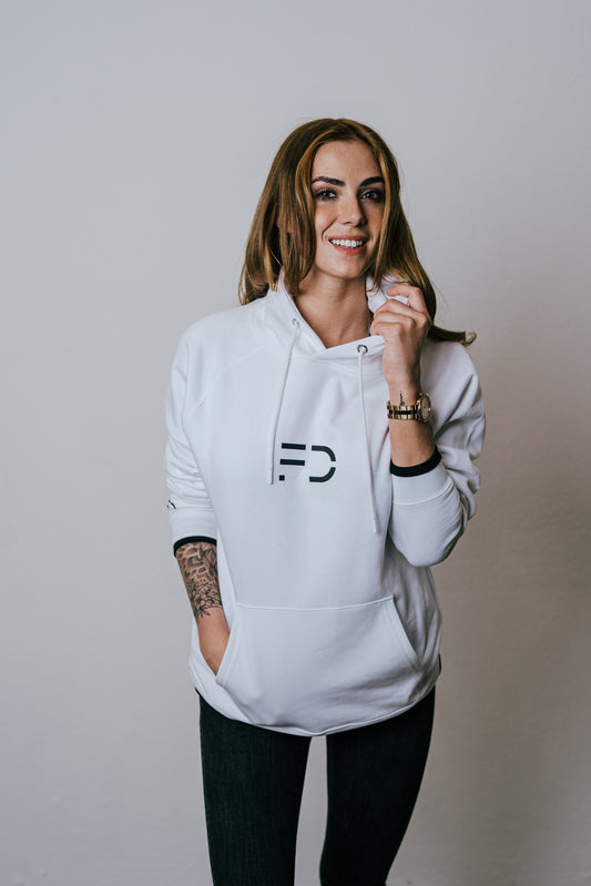 WOMEN HOODIE - WHITE REGULAR